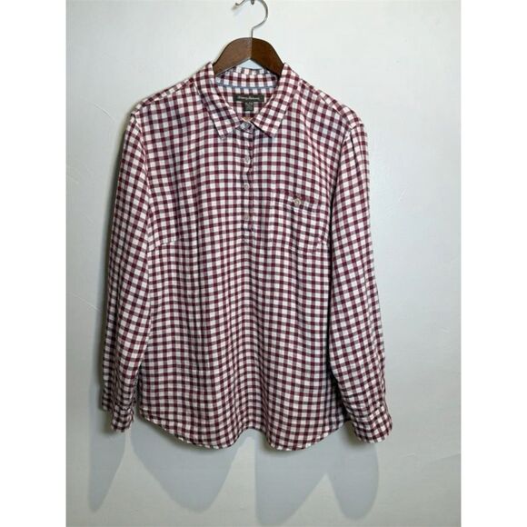 Tommy Bahama Tops - Tommy Bahama Red and White Gingham Linen Long Sleeve Women's Shirt Size XL